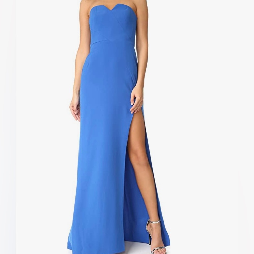 *BRAND NEW* Halston Heritage Women's Strapless Gown with High Slit,   Size 0